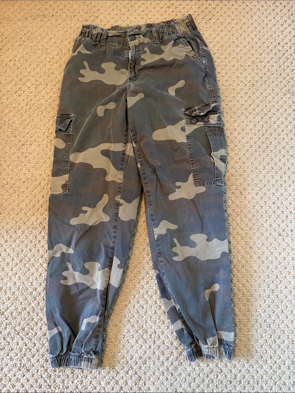 American Eagle Outfitters Olive & Tan Camouflage Cargo Pants